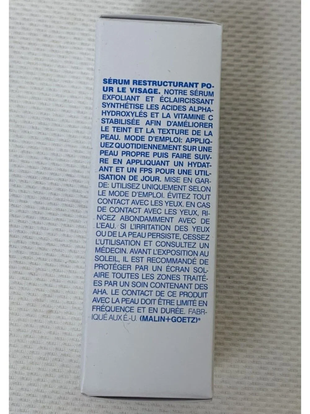 Malin+Goetz Resurfacing Face Serum 30ml Exfoliate Brighten 1 Fl Oz Made USA NEW